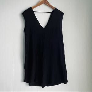 Gentle Fawn black sleeveless mini dress v-neck lightweight